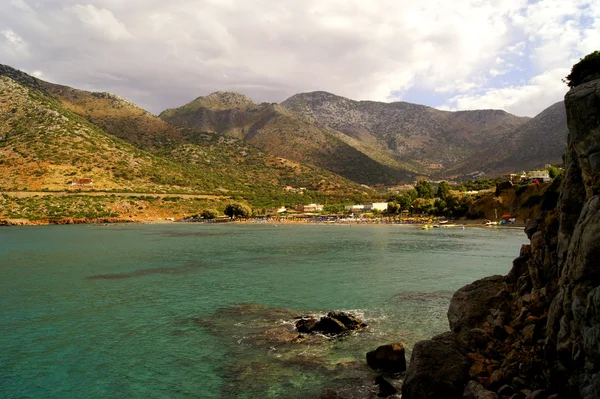Lagoon with green water in Crete — Stock Photo, Image