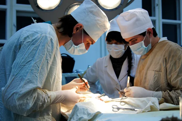 Médecins travaillant dans l'opération — Photo
