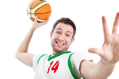 genç basketbolcu dunking.