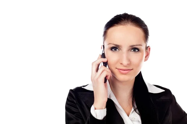 Businesswoman talking on the phone. Isolated — Stock Photo, Image