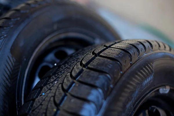 Fecho dos pneus de inverno — Fotografia de Stock