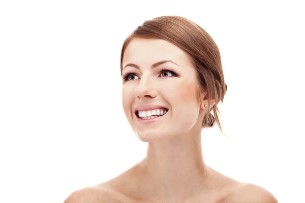 Portrait of natural beauty smiling — Stock Photo, Image