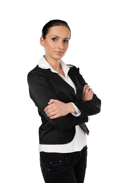 Bizneswoman na białym tle — Zdjęcie stockowe