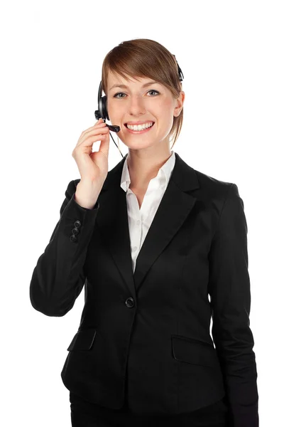 Female customer service isolated — Stock Photo, Image