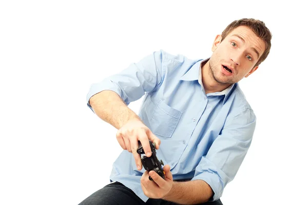 Homens jogando videogames — Fotografia de Stock