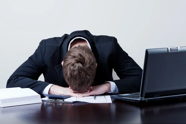 Overworked businessman — Stock Photo, Image