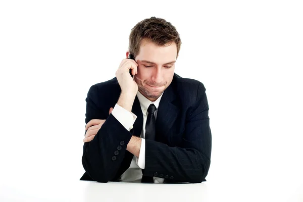 Biznesmen rozmawia przez telefon — Zdjęcie stockowe