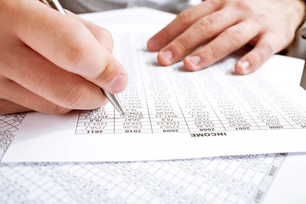 Counting income in 2010 — Stock Photo, Image