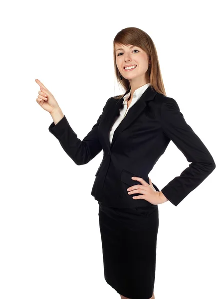 Businesswoman pointing Stock Photo