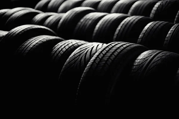Fundo da pilha de pneus — Fotografia de Stock