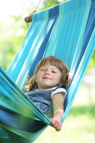 stock image Girl on a hammock