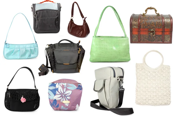 Different collection of handbags — Stock Photo, Image