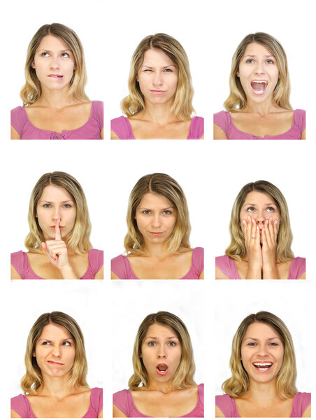 Emotions of young woman