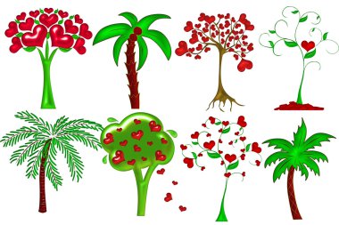 Heart tree illustration clipart