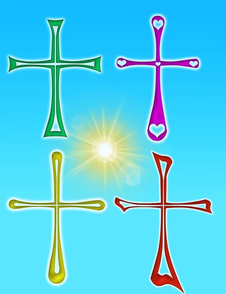 Ilustración de la cruz — Foto de Stock