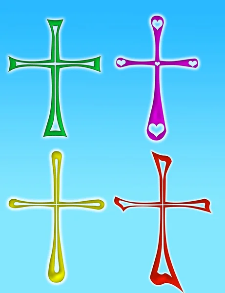 十字架的插图 — 图库照片
