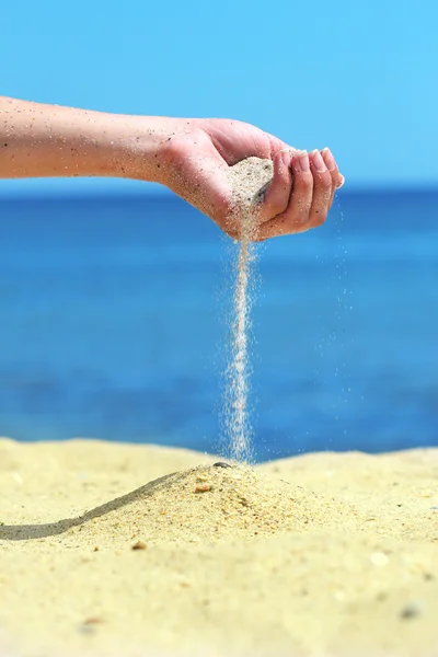 stock image Hands pouring sand