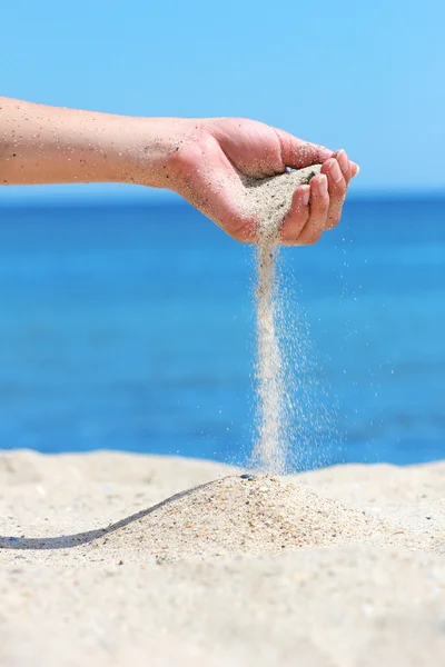 stock image Hands pouring sand