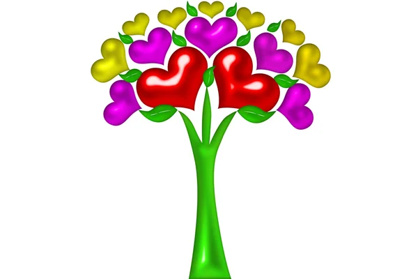 Heart of the tree illustration — Stock Photo, Image