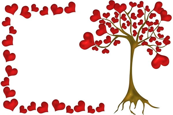 Sercu drzewo ilustracja — Zdjęcie stockowe