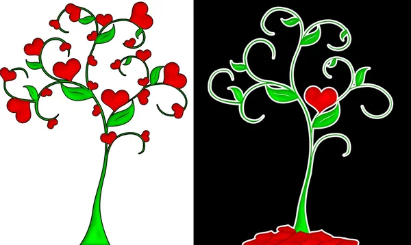 Coração da ilustração da árvore — Fotografia de Stock