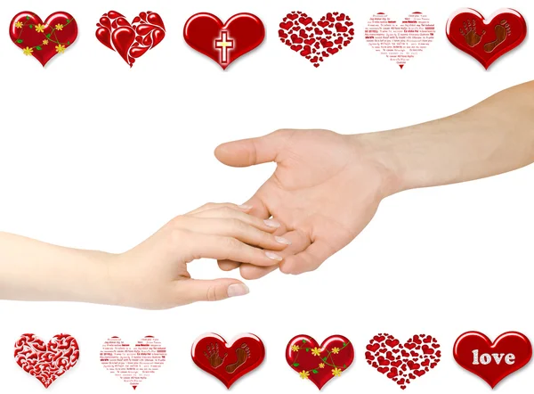 Dvě ruce v lásce — Stock fotografie