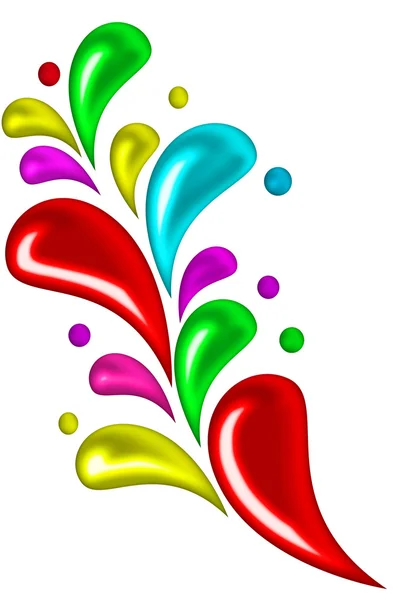 Gotas de ilustração colorida — Fotografia de Stock