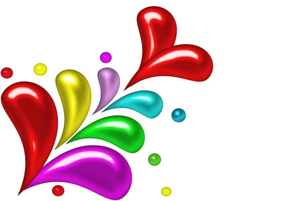 Druppels van gekleurde illustratie — Stockfoto