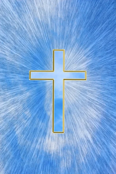 Illustratie van een kruis met stralen — Stockfoto