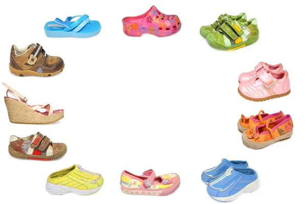 Collezione di scarpe bambino — Foto Stock