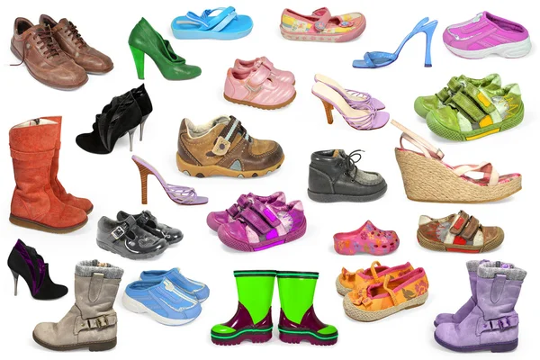 Kollektion verschiedener Schuhe — Stockfoto