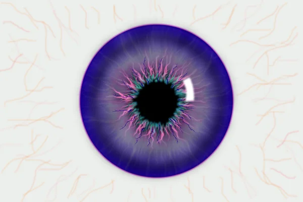 Illustrazione della pupilla dell'occhio — Foto Stock