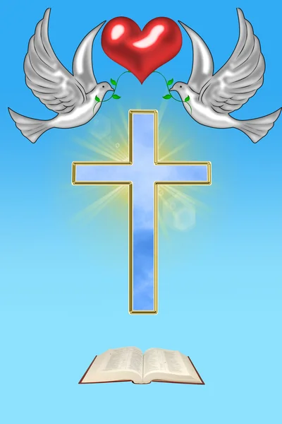 Abbildung eines Kreuzes — Stockfoto