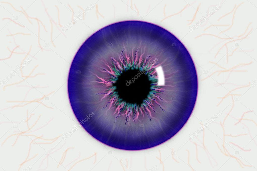 Illustration of the pupil of the eye