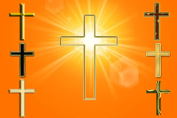 Иллюстрация креста с лучами — стоковое фото