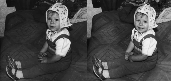 Vintage φωτογραφίες του παιδιού — Φωτογραφία Αρχείου