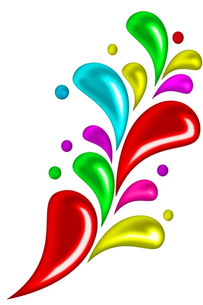 Kapky barevné ilustrace — Stock fotografie
