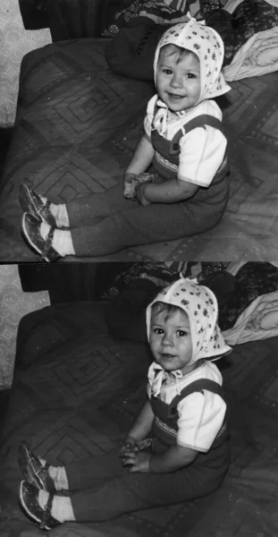 Vintage photos of child — Stock Photo, Image