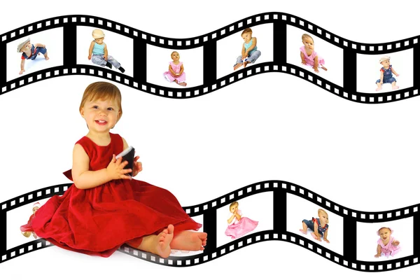 Criança na imagem do filme — Fotografia de Stock