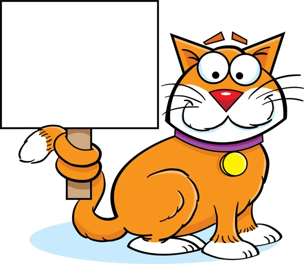 看板を持っている猫 — ストックベクタ