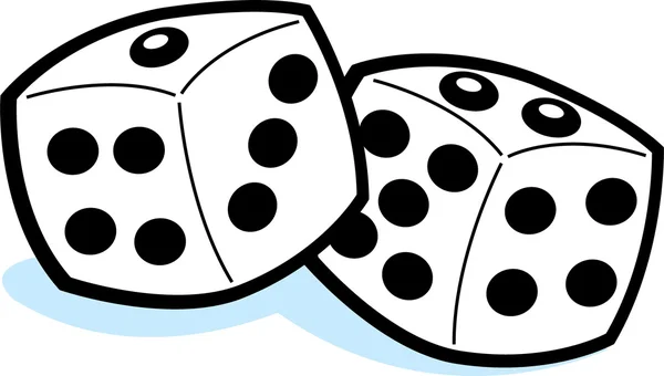 Dice isolated on white — Stock Vector