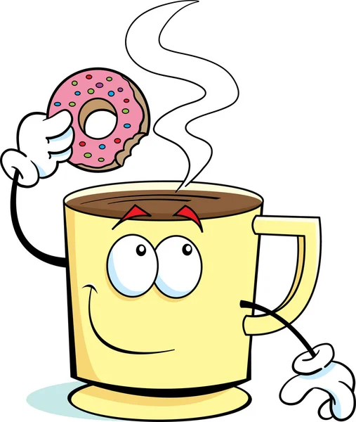 stock vector Cup of Coffee with a Donut