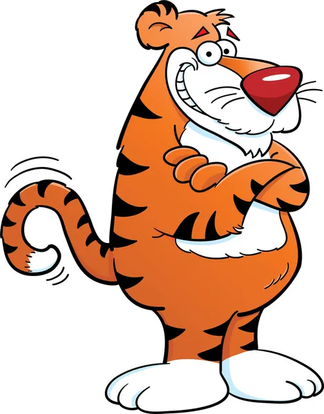 Карикатурный тигр — стоковый вектор