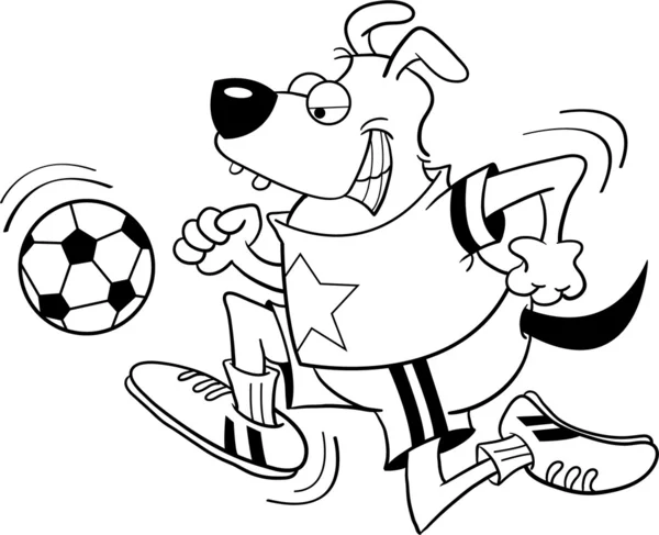 Soccer Dog — Stock Vector