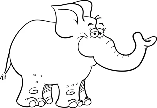 Kreslený slon — Stockový vektor