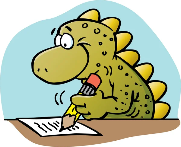 Пишущие динозавры — стоковый вектор