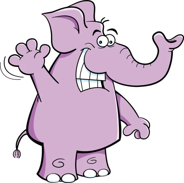 Agitant l'éléphant — Image vectorielle