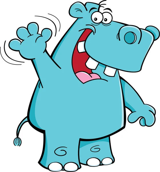 Saluer l'hippopotame — Image vectorielle