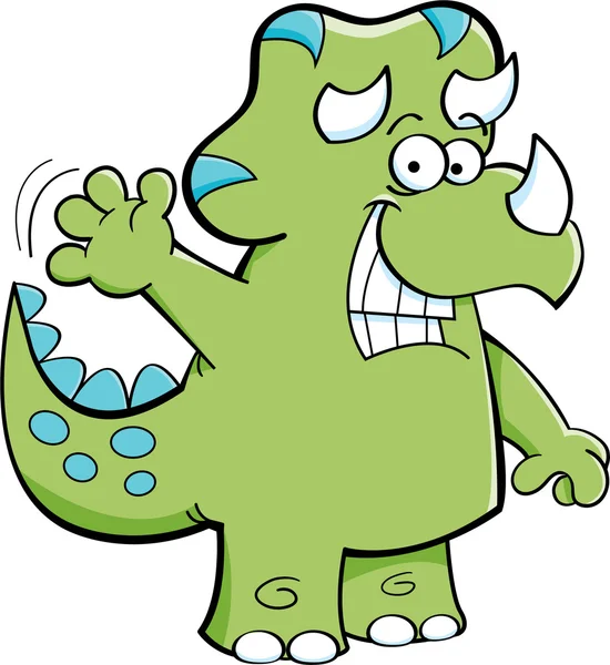 Triceratops sallayarak — Stok Vektör