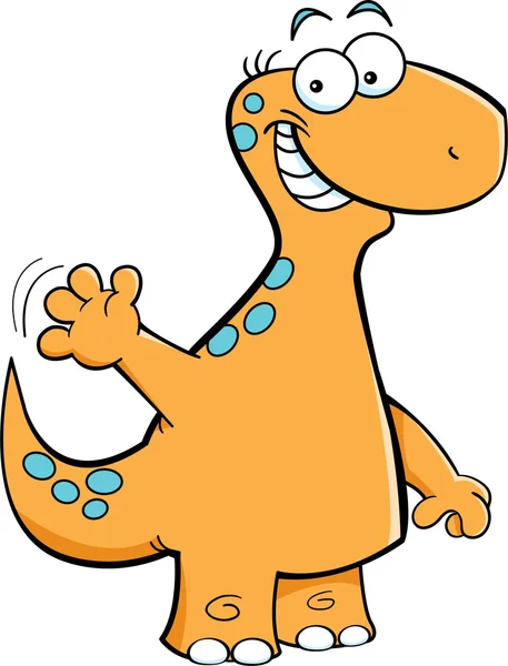 Динозавр машет рукой — стоковый вектор
